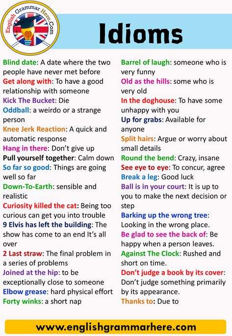 English Idiomatic Expressions and Examples, 10 idioms and their meanings with sentences Many people avoid using classical words to express Word And Meaning English Language, Commonly Used English Words, Idioms And Phrases With Meanings And Examples, Idioms In English With Meaning, Common Expressions In English, Everyday English Phrases, English Expressions Idioms, Words To Express Feelings, English Expressions Useful