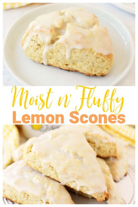 Glazed Lemon Scones Recipe Lemon Scones Recipe, Hp Sauce, Scones Recipe Easy, Lemon Scones, Homemade Scones, Lemon Dessert Recipes, Scones Recipe, Lemon Glaze, Oreo Dessert