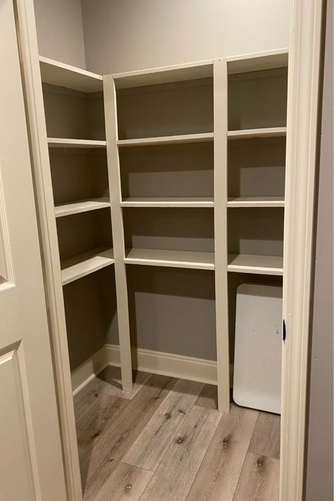 CLICK ON LINK TO SEE HOW WE DID THIS: Do you want or have a #basement #storage #closet #organization #organizinghacks #storagesolutions #closetsolutions #holidaystorage #christmasstorage #craftstorage #cleaningsuppliesstorage #overstock #spacesavers Basement Organization Ideas, Basement Storage Ideas, Basement Storage Closet, Basement Closet, Narrow Pantry, Cleaning Supply Storage, Basement Organization, Closet Storage Bins, Holiday Storage