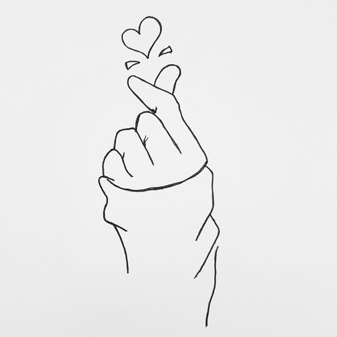 Hand fingers heart love art How To Draw A Finger Heart, How To Draw A Hand Heart, Finger Hearts Drawing, Finger Heart Painting, Hand And Heart Drawing, Hand Heart Drawing Sketch, Heart With Fingers Drawing, Finger Heart Drawing Reference, Finger Heart Sketch