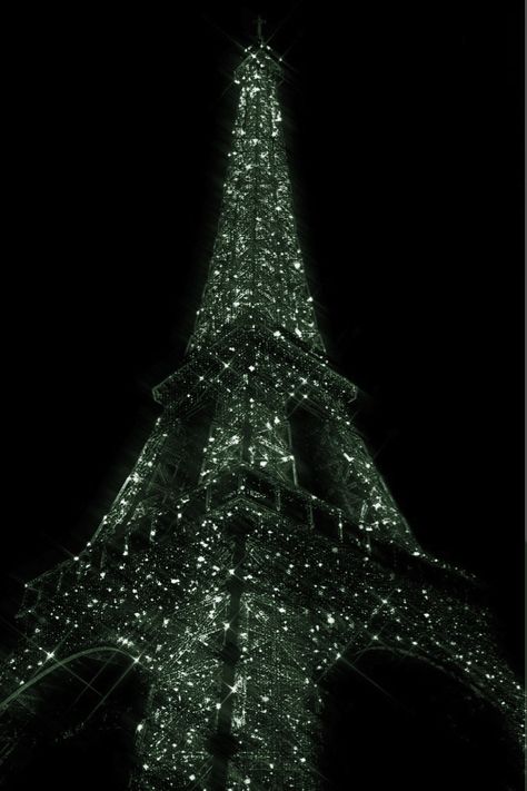 Green Glitter Aesthetic, Glitter Aesthetic, Aesthetic Paris, Glittery Wallpaper, Paris Wallpaper, Dark Green Aesthetic, Vintage Poster Design, Fine Photography, Dark City