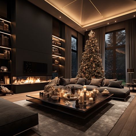 Christmas Decorating Do's and Don'ts Living Room Ideas Rustic, Room Ideas Rustic, Rustic Living Rooms, Rustic Living Room Decor, Rustic Living Room Ideas, Deep Jewel Tones, Room Decor Rustic, Luxury Christmas Decor, Living Room Rustic