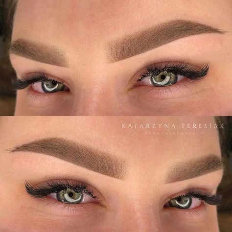 Ombre Powder Brows, Ombre Brows, Eyebrow Tattoos, Micro Blading, Ombre Eyebrows, Powder Brows, Eyebrow Design, Makeup Eyebrows, Brow Tattoo