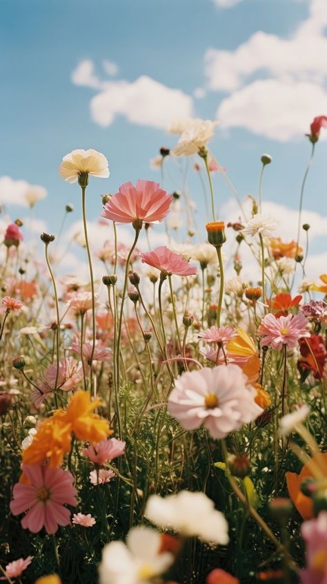 Flower field landscape outdoors blossom. | Premium Photo - rawpixel Landscape Flowers Aesthetic, Fields Of Flowers Photography, Mountain Flowers Aesthetic, Field Of Pink Flowers, Field Of Wildflowers Photography, Wild Flowers Landscape, Landscape Photography Nature Forests, Flower Field Aesthetic Wallpaper, Wildflower Field Aesthetic