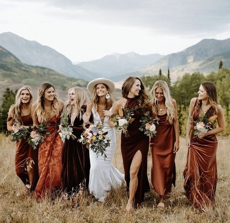 Burnt Orange Bridesmaid Dresses, Fall Bridesmaid, Fall Wedding Bridesmaids, Rust Bridesmaid Dress, Women Standing, Orange Bridesmaid, Fall Bridesmaids, Orange Bridesmaid Dresses, Bridesmaid Dresses Boho