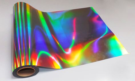 Holographic Film – What is it and Where is it Used? Holographic Paint, Holographic Film, Holographic Paper, Sticky Back Plastic, Shop Window Stickers, Plastic Signs, Holographic Foil, Vinyl Rolls, Gold Chrome