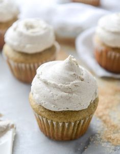 Chai Cupcakes with Brown Butter Chai Icing. | How Sweet It Is Chai Icing, Chai Cupcakes, Best Baking Recipes, Bbq Dessert, Savory Cakes, Cupcake Recipe, Baking Sweets, Savoury Cake, Food Cakes