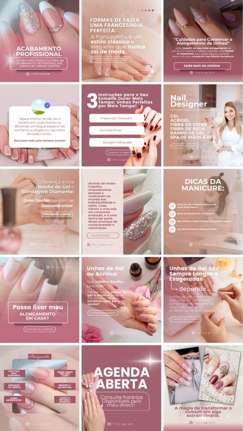 Social Media Design | Media Design Ideas Nail Art Instagram Post, Nail Salon Social Media Posts, Nails Social Media Design, Nail Art Social Media Post, Nail Social Media Posts, Nails Post Instagram, Nails Graphic Design, Nail Instagram Feed, Feed De Instagram Ideas Negocios