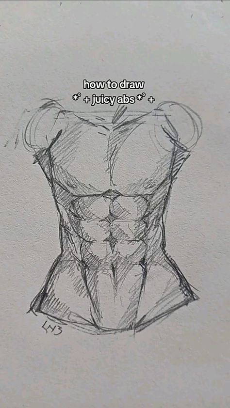 [𝑺𝒂𝒗𝒆 & 𝑭𝒐𝒍𝒍𝒐𝒘]~♡´･ᴗ･`♡ Detailed Body Drawing, Ab Drawing Reference, Female Abs Drawing, How To Draw A Male, Abs Drawing Tutorial, Female Abs Drawing Reference, Abs Reference Drawing, Abs Drawing Reference, Abs Sketch