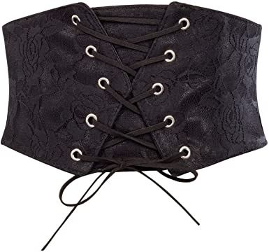 GRACE KARIN Women's Elastic Stretch Corset Waist Cincher Belt CL010644 at Amazon Women’s Clothing store Cincher Belt, Wide Waist Belt, Corset Lacing, Floral Lace Fabric, Waist Cincher Corset, Corset Waist, Corset Belt, Branded Belts, Wide Waist