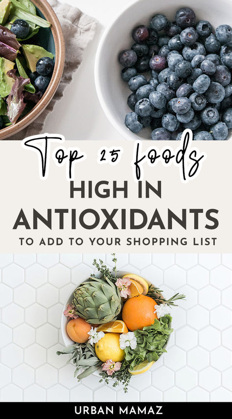 Foods High in Antioxidants Antioxidant Rich Foods Diet, Food Rich In Antioxidants, Food High In Antioxidants, Power Foods For Energy, Antioxidant Rich Smoothies, Cleansing Foods Recipes, Antioxidant Rich Meals, Foods Rich In Antioxidants, Nutrient Rich Diet