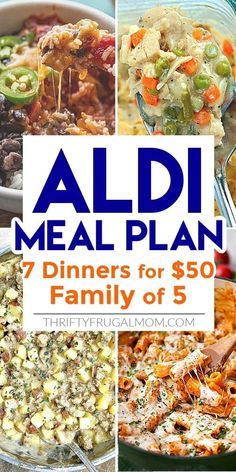 Cheap Meal Plans, Frugal Meal Planning, Cheap Family Meals, Aldi Meal Plan, Aldi Recipes, Meal Planning Menus, Cheap Easy Meals, Family Meal Planning, Dinner On A Budget