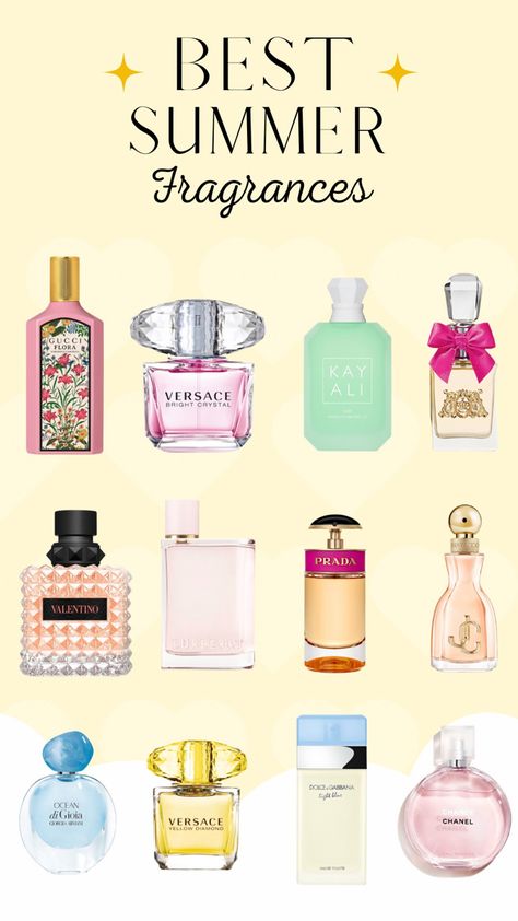 If youre looking for summer oerfume, then look no further. I have listed the best summer fragrances for women. From fruity, to fresh, to floral. These are guaranteed to fit all palettes. Summer Perfumes, Perfume Hacks, Spring Perfume, Koleksi Parfum, Summer Scents, Fresh Perfume, Summer Perfume, Fragrances Perfume Woman, Perfume Collection Fragrance