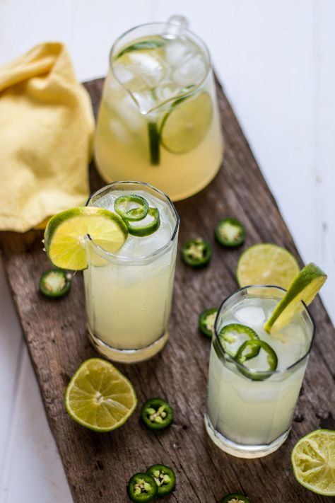 Jalapeño Limeade | The Nut-Free Vegan Jalapeño Limeade, Sweet And Sour Drink, Limeade Drinks, Sour Drink, Limeade Recipe, Lime Rickey, Lime Drinks, Jalapeno Recipes, The Punch