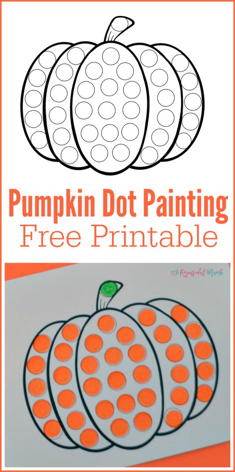 Free printable pumpkin worksheet. Perfect for do a dot markers, bingo markers, or painting with pom poms. fall | preschoolers | toddlers A Dot Worksheet, Pumpkin Crafts Preschool, Pumpkins Preschool, Halloween Crafts Preschool, Fall Preschool Activities, Pumpkin Activities, Dot Worksheets, October Crafts, 13 November