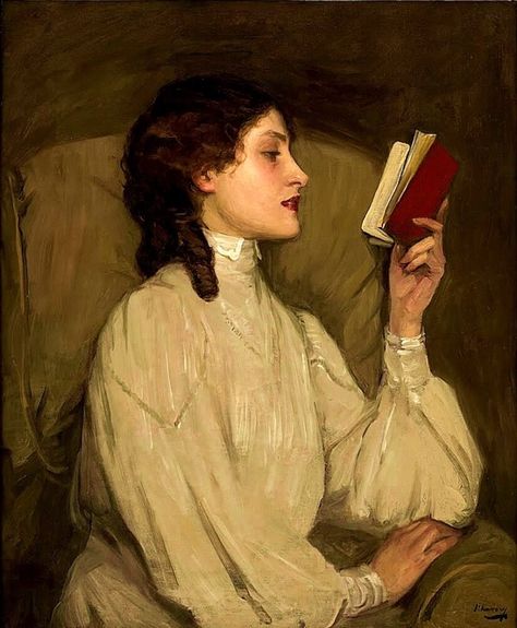 John Lavery, The Red Book, Irish Painters, Pretty Paintings, Holding A Book, Istoria Artei, Painting Details, Reading Art, Camille Pissarro