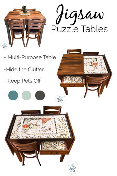 Puzzle Tables, Table Saw Table, Pull Out Storage, Jigsaw Puzzle Table, Saw Table, Best Table Saw, Table Saw Jigs, Wooden Folding Chairs, Diy Table Saw