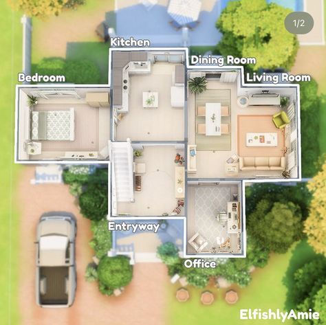 Sims Simple House Floor Plans, Sims 4 Base Game House Floor Plan, Sims 4 Base Game Floor Plans, Sims 4 House Plans Base Game, Sims House Ideas Base Game, Sims 4 Room Ideas No Cc Base Game, Sims 4 Houses Layout Base Game, Family House Sims 4 Plan, Sims 4 Aesthetic House Base Game