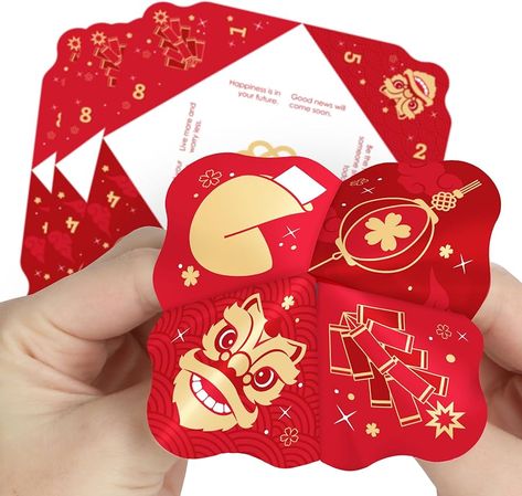 Amazon.com: Big Dot of Happiness Lunar New Year - Year of The Dragon Cootie Catcher Game - Fortunes - Fortune Tellers - Set of 12 : Toys & Games Fortune Teller Game, Origami Fortune Teller, Cootie Catcher, Fortune Tellers, Lunar Year, Dragon Games, Diy Origami, Fortune Telling, Fortune Teller