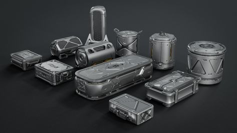 ArtStation - Containers Scifi Container, Sci Fi Crate, Sci Fi Container, Sci Fi Assets, Scifi Design, Sci Fi Mining Equipment, Container Fortress, Sci Fi Tech, Engineering Design