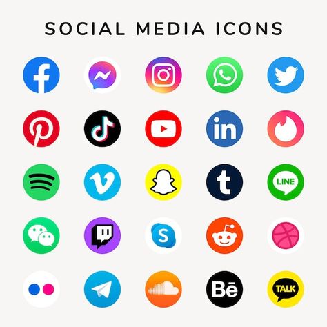 Social Media Icons Vector, Whatsapp Logo, Logo Youtube, Inspiration Logo Design, Logo Instagram, Network Icon, Logo Facebook, Social Media Apps, Free Social Media