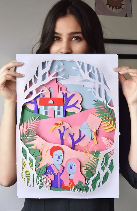 15 Artists Under 30: Khyati Trehan – PRINT Magazine Cut Paper Illustration, Cut Out Art, Paper Cutout Art, 3d Paper Art, Paper Illustration, Crafty Kids, Paper Art Craft, Paper Artwork, Paper Cut Art