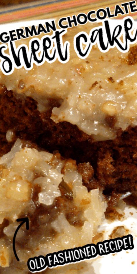 German Chocolate Cake Sheet Cake, German Chocolate Sheet Cake Recipe, German Choc Cake Recipe, German Chocolate Cake Mix Recipes, German Chocolate Cake Icing Recipe, German Chocolate Desserts, German Choc Cake, German Chocolate Sheet Cake, German Chocolate Cake Frosting