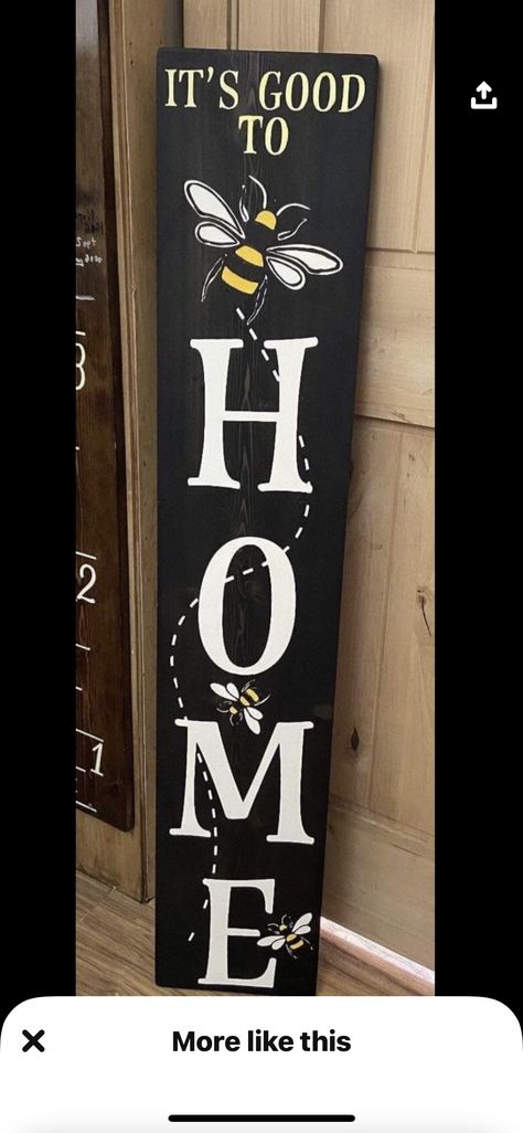 Bee Bedroom, Bee Signs, Welcome To Our Hive, Bee Project, Summer Porch Signs, Wood Door Sign, Svg Crafts, Scrabble Crafts, Bee Home