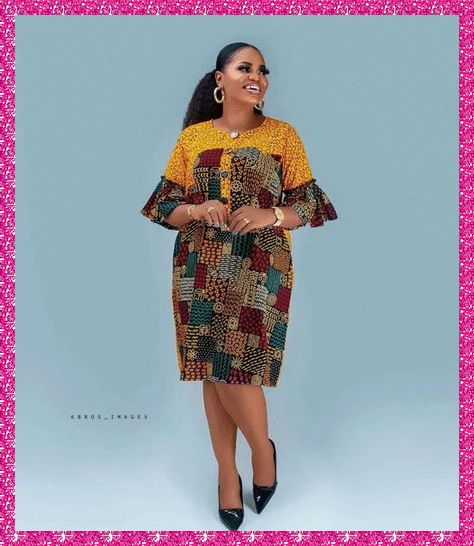 3 Yards Ankara Short Gown Styles, Ankara Short Gown For Women, Loose Ankara Dress Styles, Short Ankara Gown Styles For Ladies, Latest Ankara Short Gown Styles For Ladies 2023, Free Ankara Short Gown Styles, Free Short Ankara Gown Styles, Ankara Free Short Gown Styles, Short Free Gown Ankara Styles