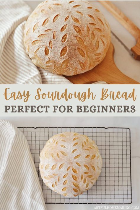 Try this simple sourdough bread recipe that's a great choice for beginners! Simple Sourdough Bread, Easy Sourdough Bread, Make Sourdough Bread, Beginners Bread Recipe, Simple Sourdough, Easy Sourdough Bread Recipe, The Perfect Loaf, Recipe Using Sourdough Starter, Sourdough Bread Starter