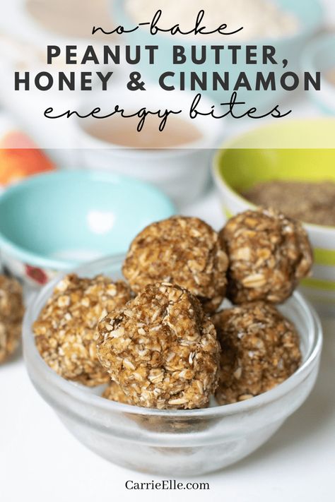 Protein Balls Recipes, Healthy Protein Snacks, Energy Ball Recipe, Honey Cinnamon, Butter Honey, Peanut Butter Honey, Protein Bites, Protein Balls, Energy Balls