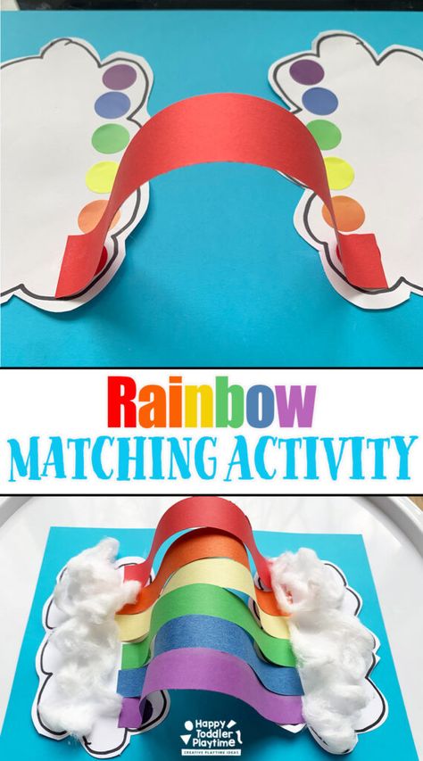 Rainbow Day Activities Kindergarten, Colors Centers Preschool, Rainbow Clouds Craft, Preschool Color Wheel Activities, Colors Week Preschool Crafts, Primary Colors Craft For Preschool, Colouring Activity For Kindergarten, Colour Recognition Activities Preschool, Rainbow Montessori Activities