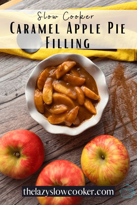 Crockpot Caramel, Freezer Apple Pie Filling, Slow Cooker Caramel, Caramel Apple Pie Filling, Green Apple Pie, Pulled Turkey, Crockpot Desserts, Delicious Crockpot Recipes, Apple Pie Filling Recipes