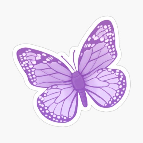 Get my art printed on awesome products. Support me at Redbubble #RBandME: https://www.redbubble.com/i/sticker/lavender-purple-monarch-butterfly-by-brickelle/49902845.EJUG5?asc=u Purple Butterfly Sticker, Purple Stickers, Orange Birthday Parties, Lavender Butterfly, Orange Birthday, Purple Paint, Anime Pixel Art, Embroidery Flowers Pattern, Purple Butterfly