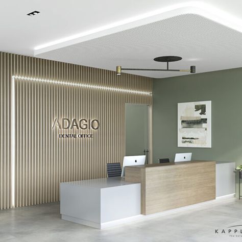 Small Dental Reception Design, Clinical Office Design, Modern Dental Office Design Waiting Rooms, Dental Reception Desk, Business Office Interior Design Reception Areas, Clinic Counter Design, Dental Practice Design Interiors, Medical Reception Desk Design, Modern Medical Office Design