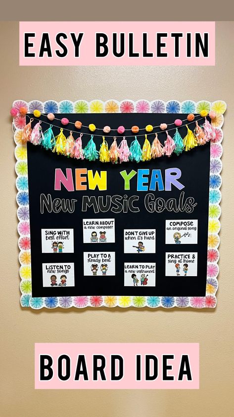 Band Room Bulletin Board Ideas, Choir Classroom Decor Middle School, Elementary Music Classroom Decor Bulletin Boards, Music Teacher Classroom Decorations, Music Classroom Inspiration, Music Classroom Bulletin Board Ideas, Music Board Ideas, Music Teacher Room Ideas, Preschool Music Classroom Decor