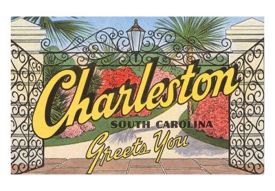 Queer Girl City Guide: Charleston, South Carolina - for next year's conference, nice restaurant and bakery ideas Charleston Sc, Formal Cooler Ideas, Frat Coolers, Cooler Painting, Big Letters, Iron Gates, Charleston South Carolina, Large Letters, Photo Postcards