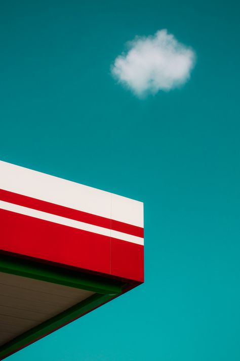 . Minimal Photography, Minimalist Photography, Abstract Photography, Artistic Photography, Urban Photography, Gas Station, Flat Design, Color Photography, Architecture Photography