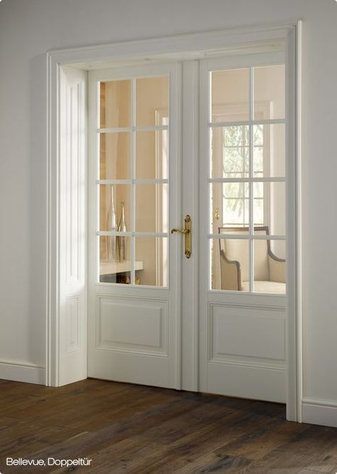 Adding Architectural Interest: A Gallery of Interior French Door Styles & Ideas French Pocket Doors, Interior French Door, Pintu Interior, Internal French Doors, Desain Furnitur Modern, Stylish Apartment, French Doors Patio, غرفة ملابس, Hus Inspiration