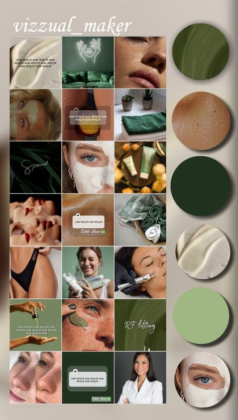 косметология Esthetician Instagram Feed Ideas, Skincare Ig Feed, Spa Instagram Feed, Facial Spa Aesthetic, Instagram Feed Layout Aesthetic, Aesthetic With Quotes, Jade Aesthetic, Esthetician Branding, Feed Layout