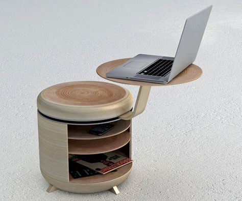 http://www.designyourway.net/blog/inspiration/cool-and-innovative-product-design-examples/ Computer Project, Unique Stools, Small Space Design, Diy Ikea, Modular Storage, Laptop Table, Small Coffee Table, Stool Design, Multifunctional Furniture