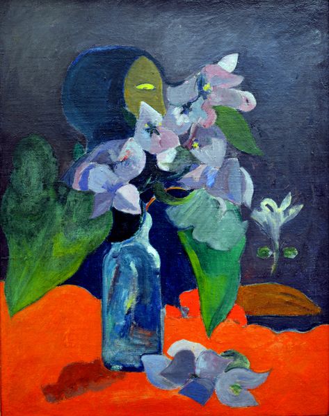 Paul Gauguin - Nature morte aux fleurs et a l'idole, 1892 at Kunsthaus Zürich - Zurich Switzerland Historical Art, Paul Gauguin, Nature, Ethical Art, Art Critique, Still Life With Flowers, Modern Art Paintings, Post Impressionism, Classic Paintings