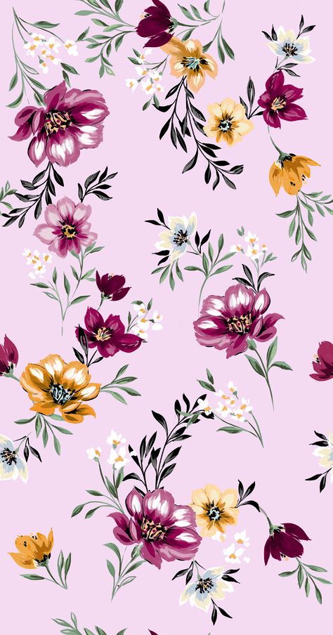 Bershka printed dress on Behance Botanical Flowers Print, Flower Print Pattern, Beautiful Flower Drawings, Botanical Flower Art, Floral Textile, Textile Prints Design, Print Design Pattern, Flower Pattern Design, Textile Pattern Design