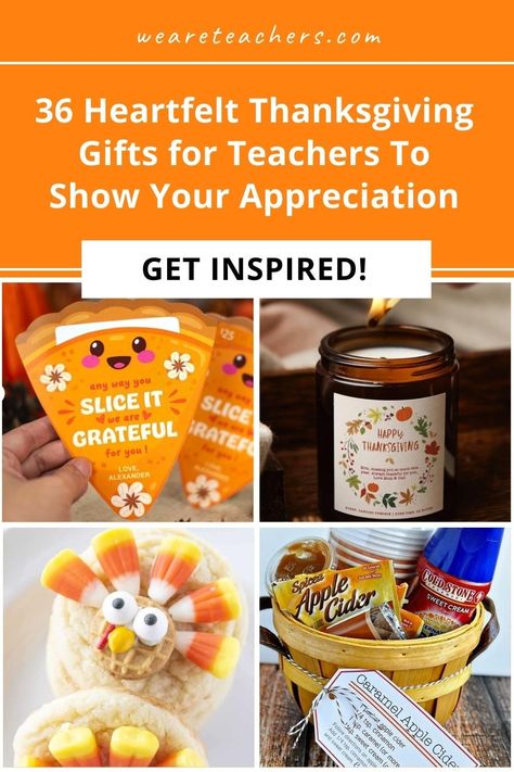 Thankful Teacher Gifts Thanksgiving, Thanksgiving Gifts For Teachers, Thanksgiving Candy Bar Wrappers, Thanksgiving Teacher Gifts, Thanksgiving Gifts Diy, Thanksgiving Appreciation, Daycare Teacher Gifts, Thanksgiving Candles, Teachers Thanksgiving