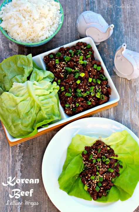 Korean Beef Lettuce Wraps, Koreansk Mad, Beef Lettuce Wraps, Ginger Red, Spiced Beef, Lettuce Wrap Recipes, Korean Beef, Korean Dishes, Bulgogi