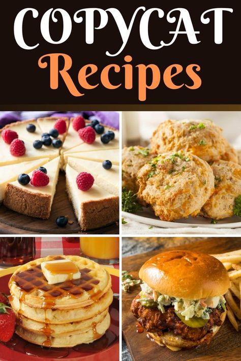 Try these copycat recipes from Panera Bread, Olive Garden, Cracker Barrel, Chipotle, Taco Bell, and more! You can have all your favorite dishes right at home. Copycat Canes Bread, Rainforest Cafe Recipes Copycat, Cadbury Recipes, Cracker Barrel Copycat Recipes, Copycat Food, Restaurant Copycat Recipes, Restaurant Recipes Famous, Restaurant Copycat, Copy Cats