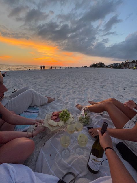 Wine Beach Aesthetic, Sunset Mood Board, Charcuterie Aesthetic, Beach Charcuterie, Beach Pictures With Friends, Best Beach Poses, Adam Ellis, Poses With Friends, Girls Beach Trip