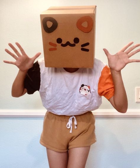 Paper Bag Mask, Crumb Cuptoast, Cardboard Mask, Object Heads, Mask Drawing, Shes Perfect, Cat Box, I Cool, Fonts Alphabet