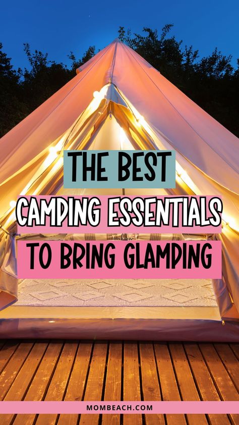 If you’re planning a glamping trip, you must have the essentials to ensure a comfortable and enjoyable experience. Glamping, short for glamorous camping, combines the thrill of outdoor adventure with the indulgence of modern comforts. From spacious tents and cozy sleeping bags to portable grills and lanterns, these essentials will elevate your glamping experience to new heights. In this article, we are discussing the essentials to bring on a glamping trip. Glamping Hacks Tips And Tricks, Camping Set Up Ideas Glamping, Camping In Style, Glamping Essentials Packing Lists, Easy Glamping Ideas, Glamping In A Tent, Glamping Ideas Decor, What To Bring On A Camping Trip, Cozy Tent Camping Ideas