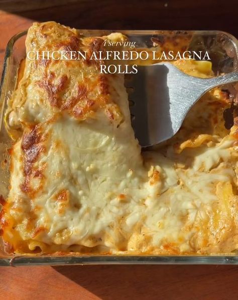 Pasta | Noodles on Instagram: "Alfredo Chicken Lasagna Rolls // recipe 📩
by @recipebylayla 

Ingredients:
-3-4 chicken breast
-1/2 tsp salt
-1/2 tsp pepper
-1 tsp garlic powder
-1 tsp paprika
-1/2 tsp Dan O original
-1 tsp oregano
-1/2 tsp cumin
-1 tbsp avocado oil
-shredded mozzarella
-4 or more lasagna sheets

Alfredo Sauce ingredient:
-4-5 cloves minced garlic
-4 oz cream cheese (room temp)
-2 1/2 tbsp unsalted chicken stock/broth
-1 cup heavy cream
-1/2 cup pasta water
-1 tsp oregano
-1/2 tsp paprika
-1/3 cup shredded Parmesan cheese

Directions:
1. Cook the Lasgna sheets until al dente & preserve the pasta water.
2. Prepare the chicken by cutting into small cubes & add oil, salt, pepper, paprika, cumin, Dan O, garlic powder, & oregano. Add to a hot pan & cook the chicken (make sure y Alfredo Chicken Lasagna, Chicken Alfredo Lasagna Roll Ups, Alfredo Lasagna Roll Ups, Lasagna Rolls Recipe, Chicken Lasagna Rolls, Alfredo Chicken, Chicken Alfredo Lasagna, Alfredo Lasagna, Pasta Water